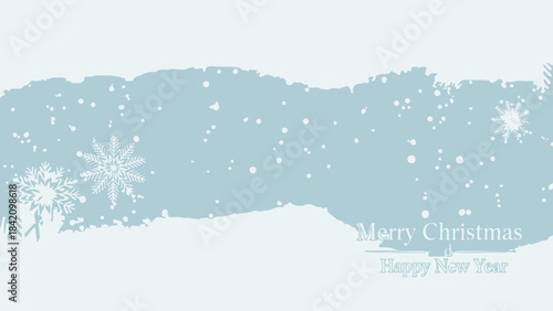 Winter Wonderland: A festive tableau unfolds, with delicate snowflakes gently falling against a soft, icy backdrop, evoking the enchantment of the season and a joyful holiday greeting.