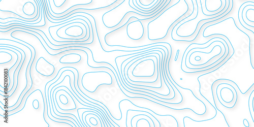 Abstract geography peak white wave paper curved reliefs. Seamless swirl wave contour maps. Vector illustration. topography line map.