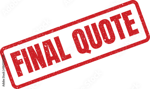 Red rubber stamp marking a finalized price estimate or business proposal for official client acceptance
