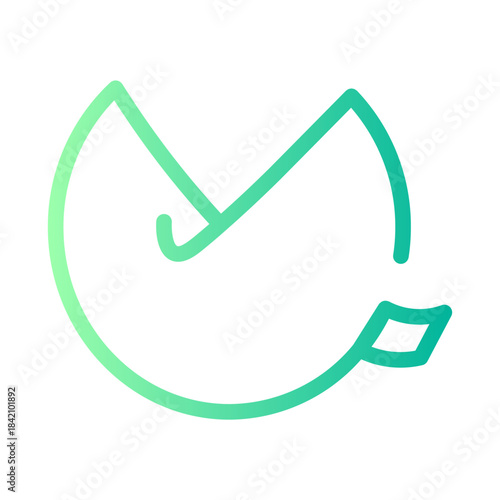 fortune cookie gradient icon