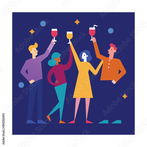 New Years Eve Party Toast Celebration