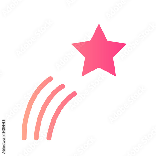 shooting star gradient icon