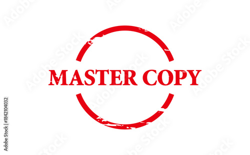 MASTER COPY - Red Rubber Stamp with text MASTER COPY
