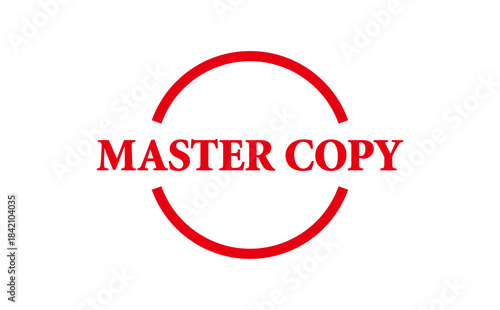 MASTER COPY - Red Rubber Stamp with text MASTER COPY
