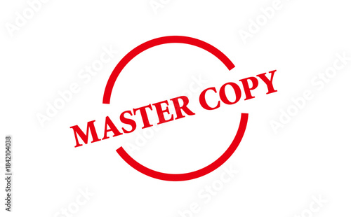 MASTER COPY - Red Rubber Stamp with text MASTER COPY
