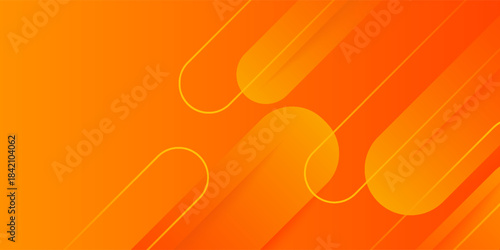 Abstract orange background with diagonal lines. Dynamic shapes composition. eps10