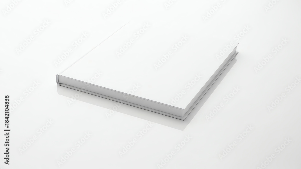 Naklejka premium Blank notebook on white surface