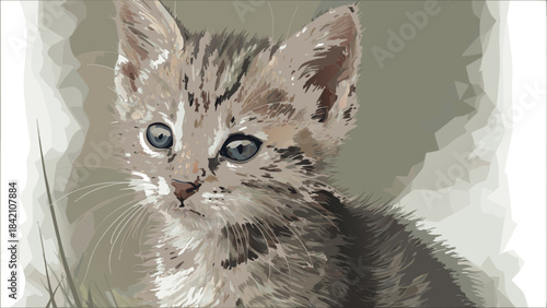 vector illustration of a cat