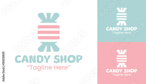 Candy Shop Logo Sweet Playful Confectionery Identity