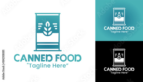 Canned Food Logo Modern Preserved Goods Identity