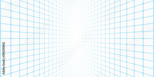 Technology wireframe landscape. Vector perspective grid. Digital space. Mesh on a white background modern