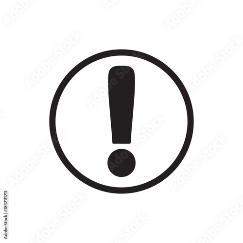 Outline exclamation mark in circle icon for alert or important warning.

