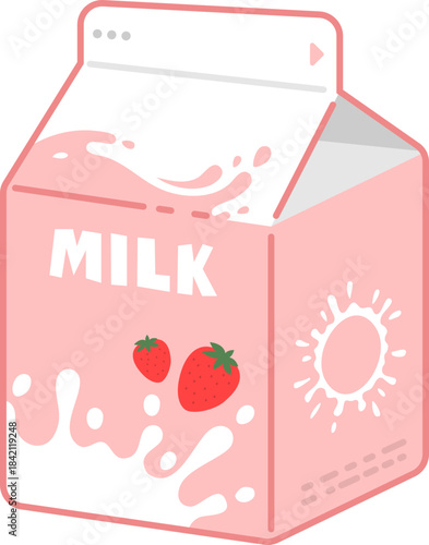 딸기우유,우유,분홍색,딸기,딸기우유 일러스트,딸기우유 그림,딸기우유 모양, strawberry milk, pink milk, flavored milk, berry milk