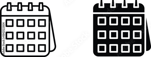 table calander  icon vector graphic illustration  with white background flat hand made icon fill icon .