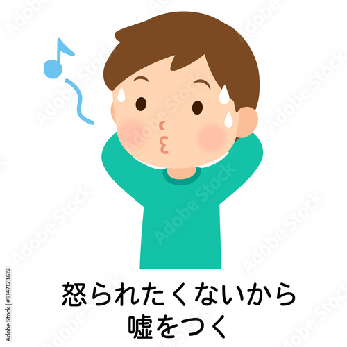 嘘をついてごまかす子ども