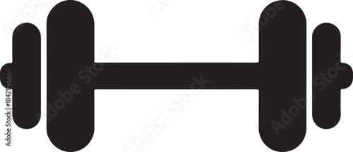 Dumbbell Silhouette — Fitness Weight Training Equipment Vector