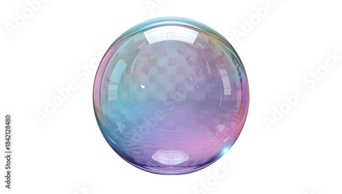 Crystal Orb Clipart PNG – 3D Glass Sphere Reflection Graphic