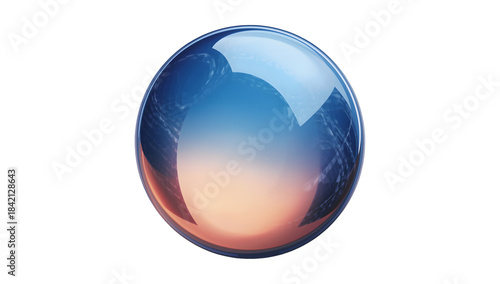 Clear Crystal Ball PNG – Glossy Glass Orb Clipart (Transparent Background)