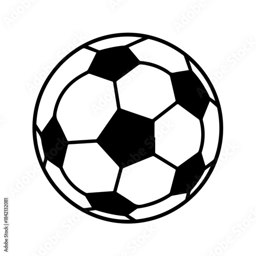 Soccer Ball in Play: a close-up image of a soccer ball, meticulously crafted with its iconic black and white panels, inviting viewers to the realm of sport and competition. 