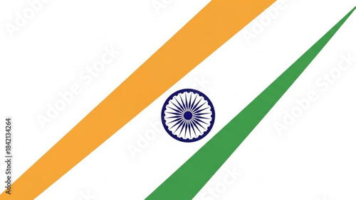 Abstract Indian flag design with Ashoka Chakra representing national pride and patriotism suitable for graphic design and national events