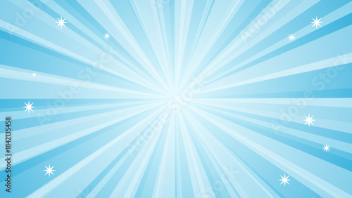 青い光線とキラキラ背景【16:9素材シリーズ】