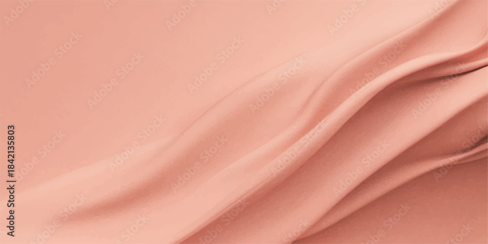 Fototapeta premium Soft pink satin fabric texture, featuring smooth folds and a luxurious, shiny drape