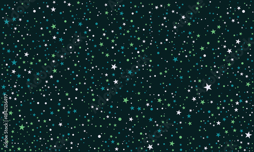 Aurora Borealis Green and Teal Starry Night Sky Texture