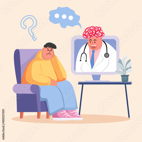 Online Psychiatric Consultation With Depressed Patient
