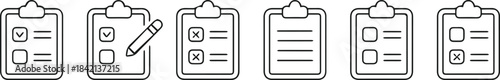 clipboard form options radio buttons list document symbol set