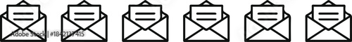 envelope mail sets icon correspondence letter message ui ux interfaces