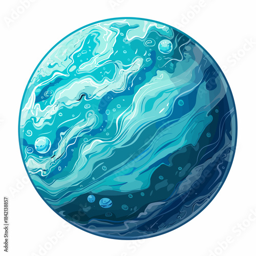 Planet neptune isolated 