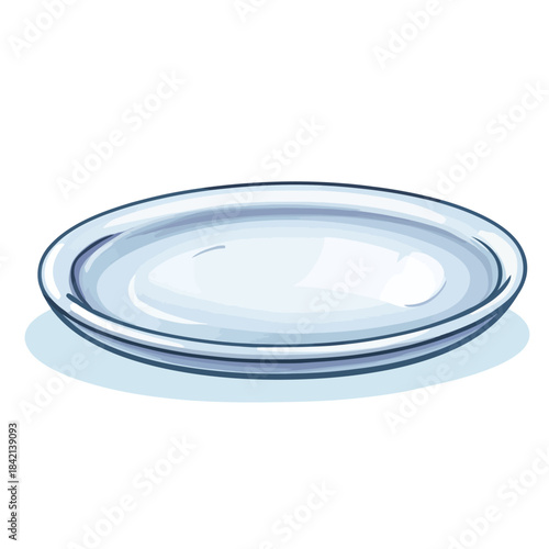empty plate isolated on white