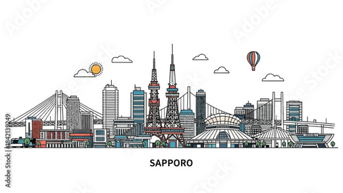 Iconic Landmarks and Modern Architecture in a Vibrant Urban Landscape