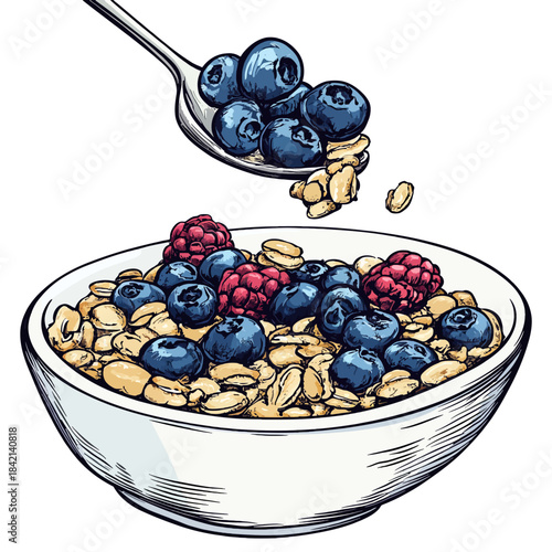 Porridge vector 