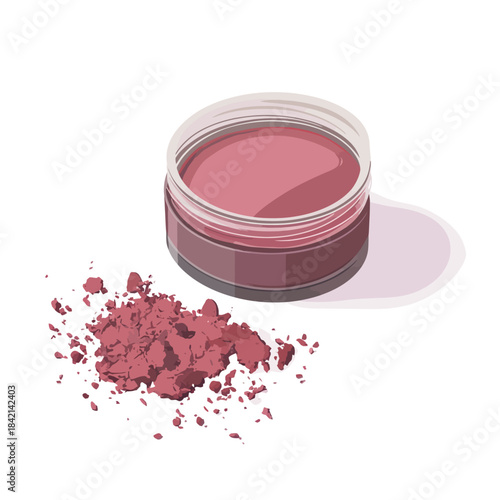 make up powder pad on white 