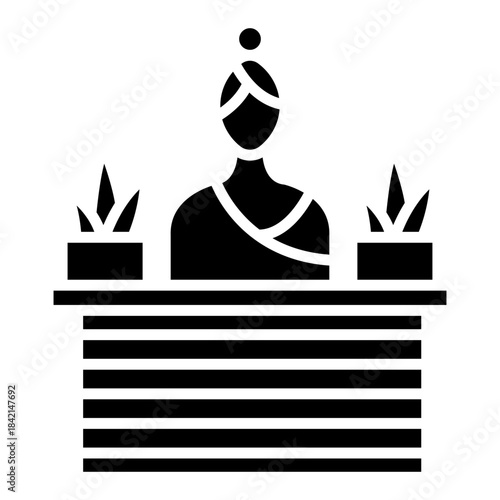 Spa Reception Vector Icon