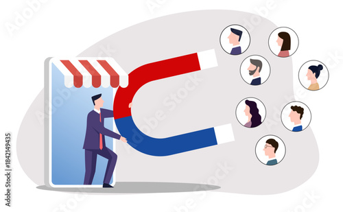 Customer retention concept. Marketing strategy of the company.