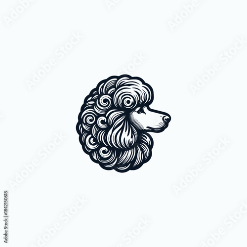 Dog head logo icon design template vector illustration 