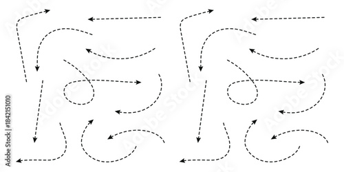 dot arrow vector set