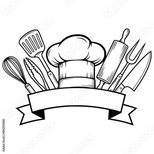 Logotipo de utensílios de chef