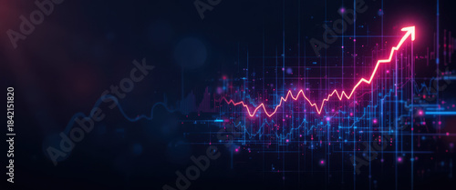 Analyzing market trends financial sector data visualization digital environment abstract view growth insights
