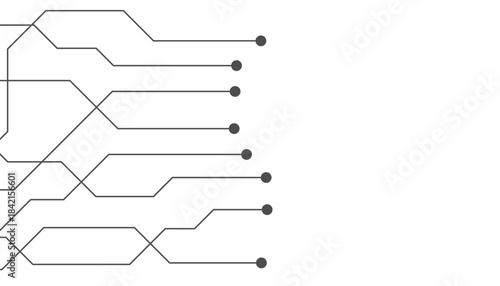 Abstract futuristic circuit board Illustration, Circuit board with various technology elements. Circuit board pattern for technology background. Vector illustration