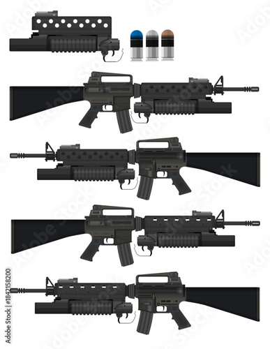 M203 Grenade Launcher - M16 Rifles