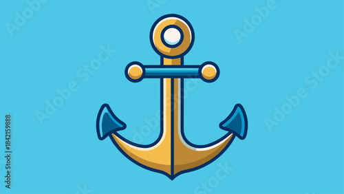 Anchor Icons Set – Nautical Sea Symbols, Marine Anchor Collection in Flat Minimal Style Vector