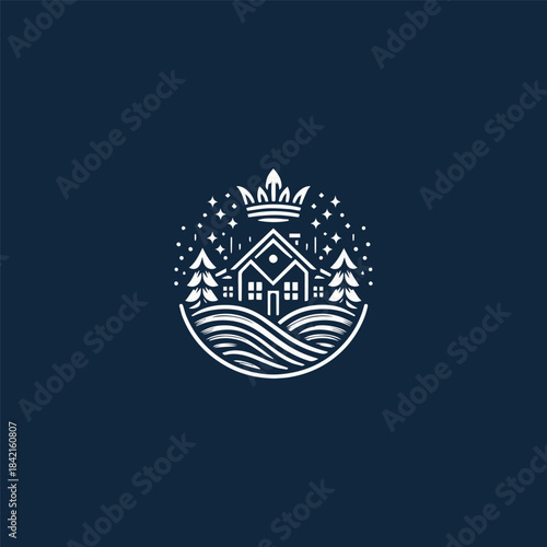 King house logo design template vector illustration