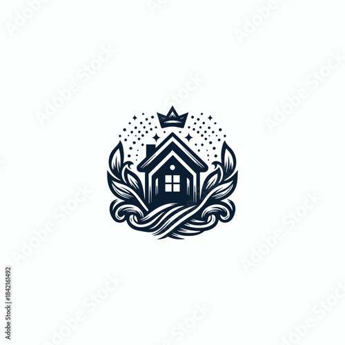King house logo design template vector illustration