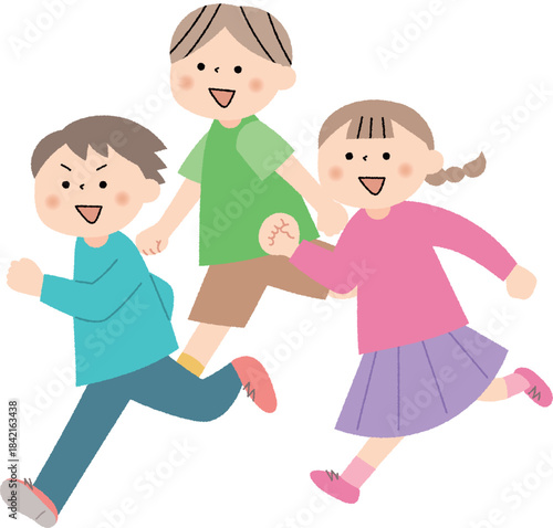 元気に走る子供達