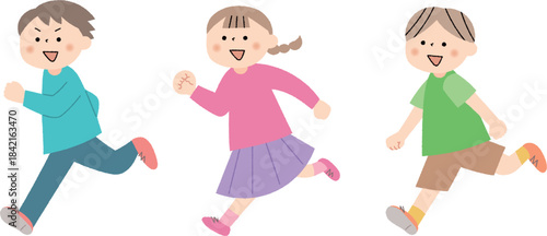 元気に走る子供