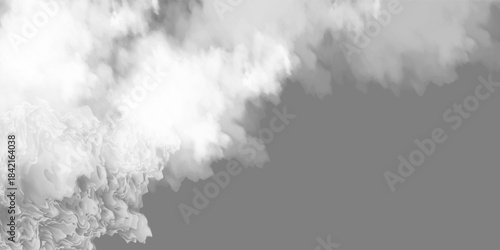 Realistic Clouds, Clear Background. Outdoor Nature Sky Scene. White Fluffy Clouds Isolated. Weather Cloudscape Design. Vector Illustration