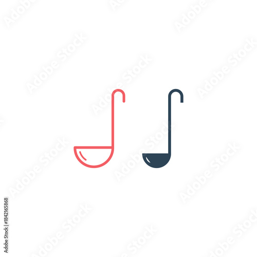Ladle icons set logo template design illustration
